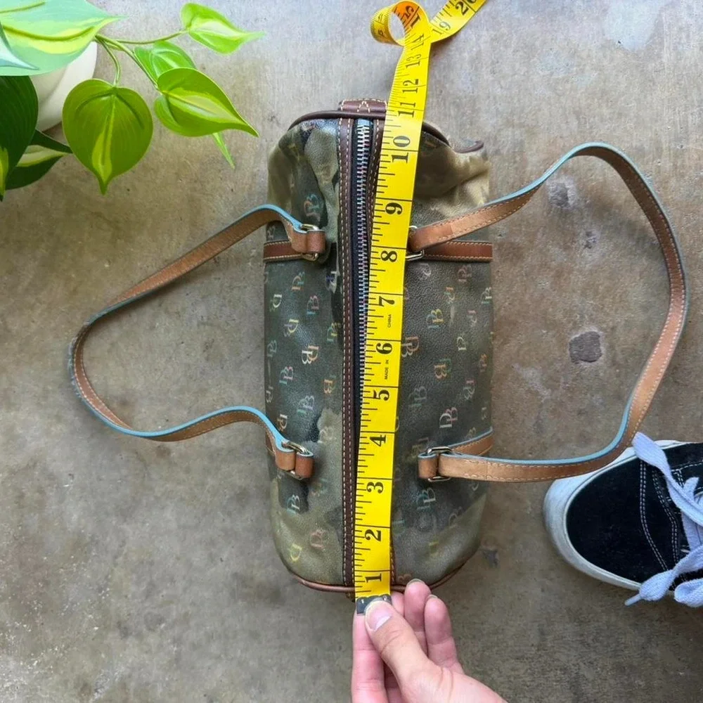 Dooney & Bourke brown monogrammed shoulder bag